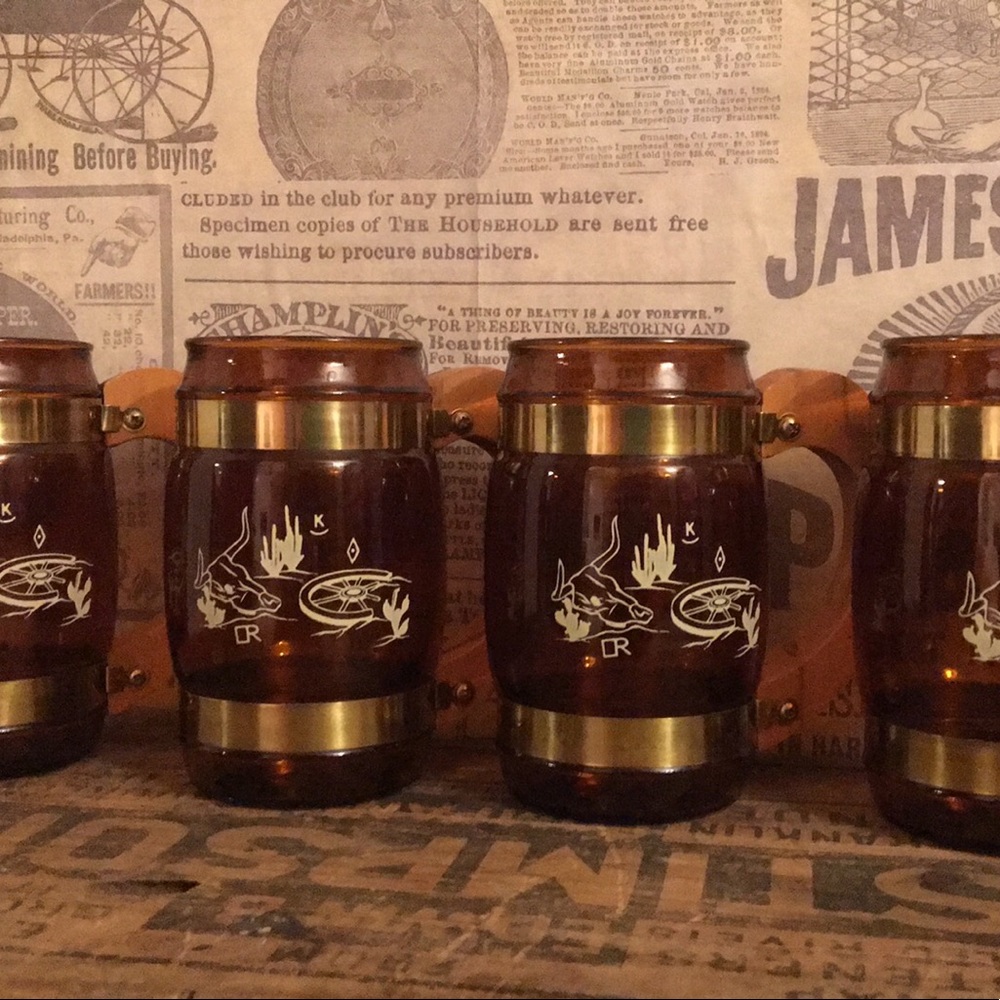 4 Vintage Siesta Ware Root/Beer Mugs